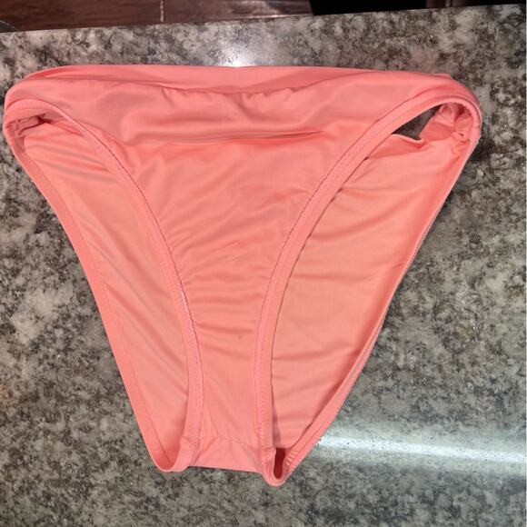 BECCA by Rebecca Virtue Color Code Peach | Orange | Peach |Solid Bikini Medium - Picture 6 of 9